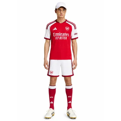 Arsenal thuistenue 2026/2027 rood met witte mouwen