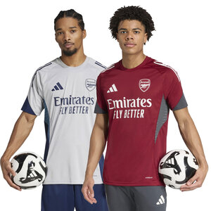 Arsenal Trainingsshirt 2025/2026 grijs donkerblauw en rood wit